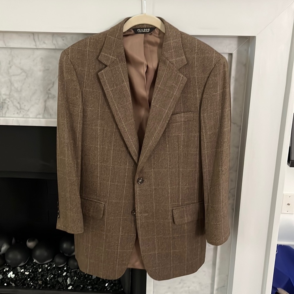 Brown plaid suite jacket